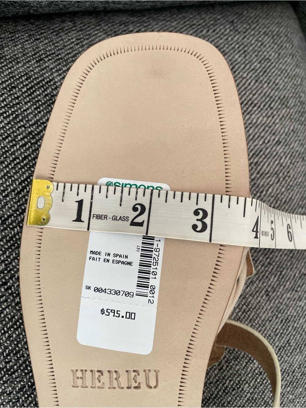 NWT Hereu ALARO square toe caged sandals cream 40 - Picture 10 of 13